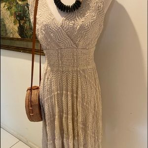 Rabbit Rabbit Rabbit Stretch Lace Hi Low MIDI Sz M